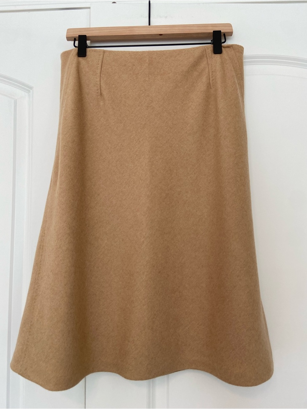 VTG Talbots Camel Hair Midi Skirt Made in Italy Old Money Academia 12 A Line